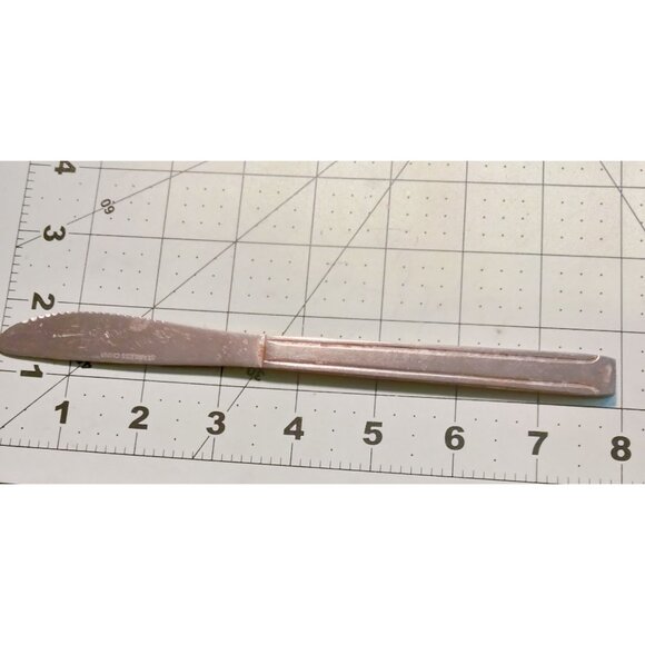 Stainless Steel Dinner Knife Classic Art Deco Design Replacement Craft Lot 2 - Picture 3 of 5